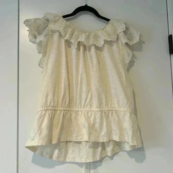 Ralph Lauren button-down ruffle cotton top size XL - Picture 5 of 5